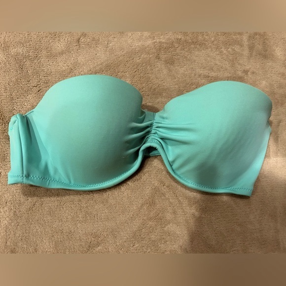 Victoria's Secret Push Up Bandeau Bikini Top in Seafoam Glow. Size 34C - Picture 3 of 6